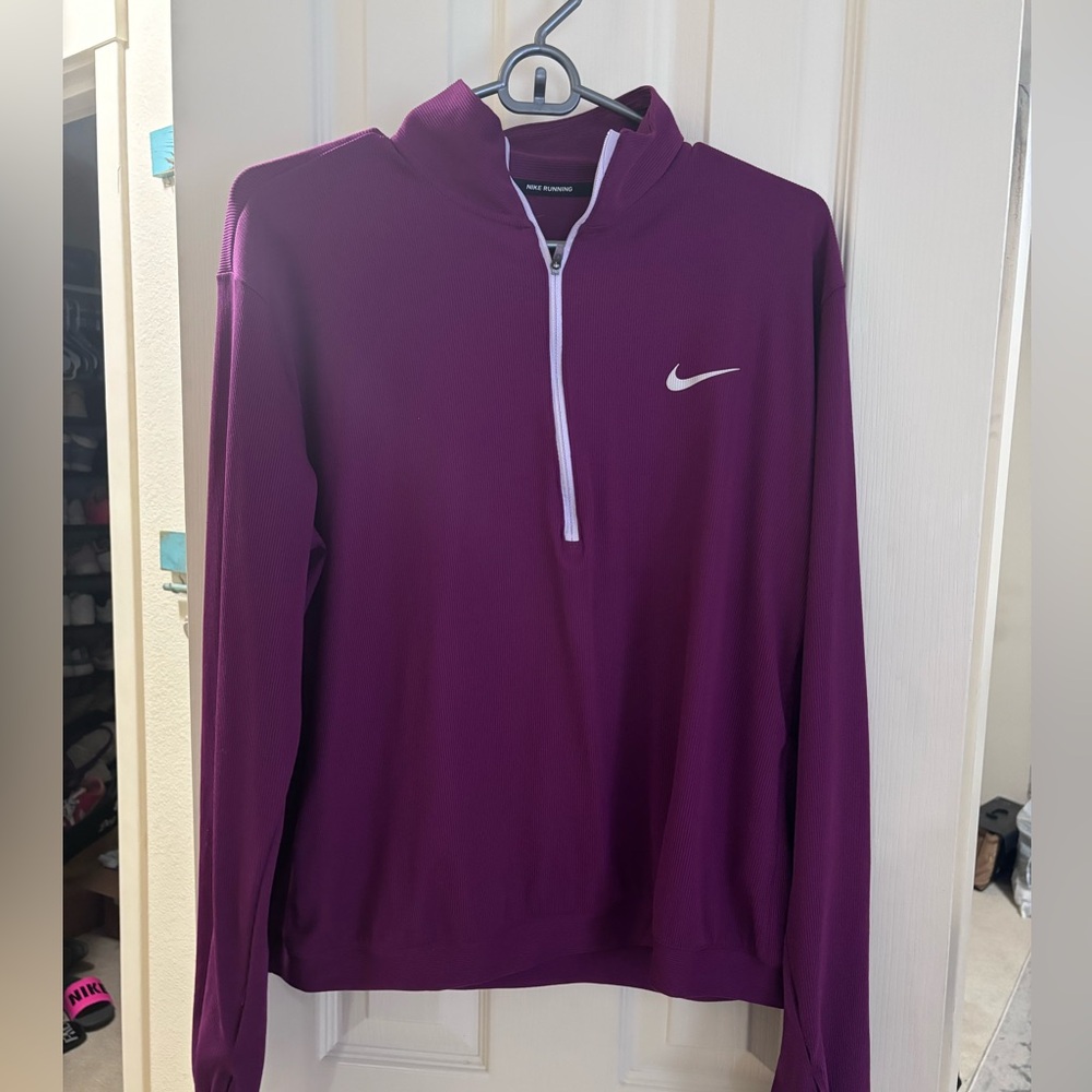 Nike running purple 1/4 zip